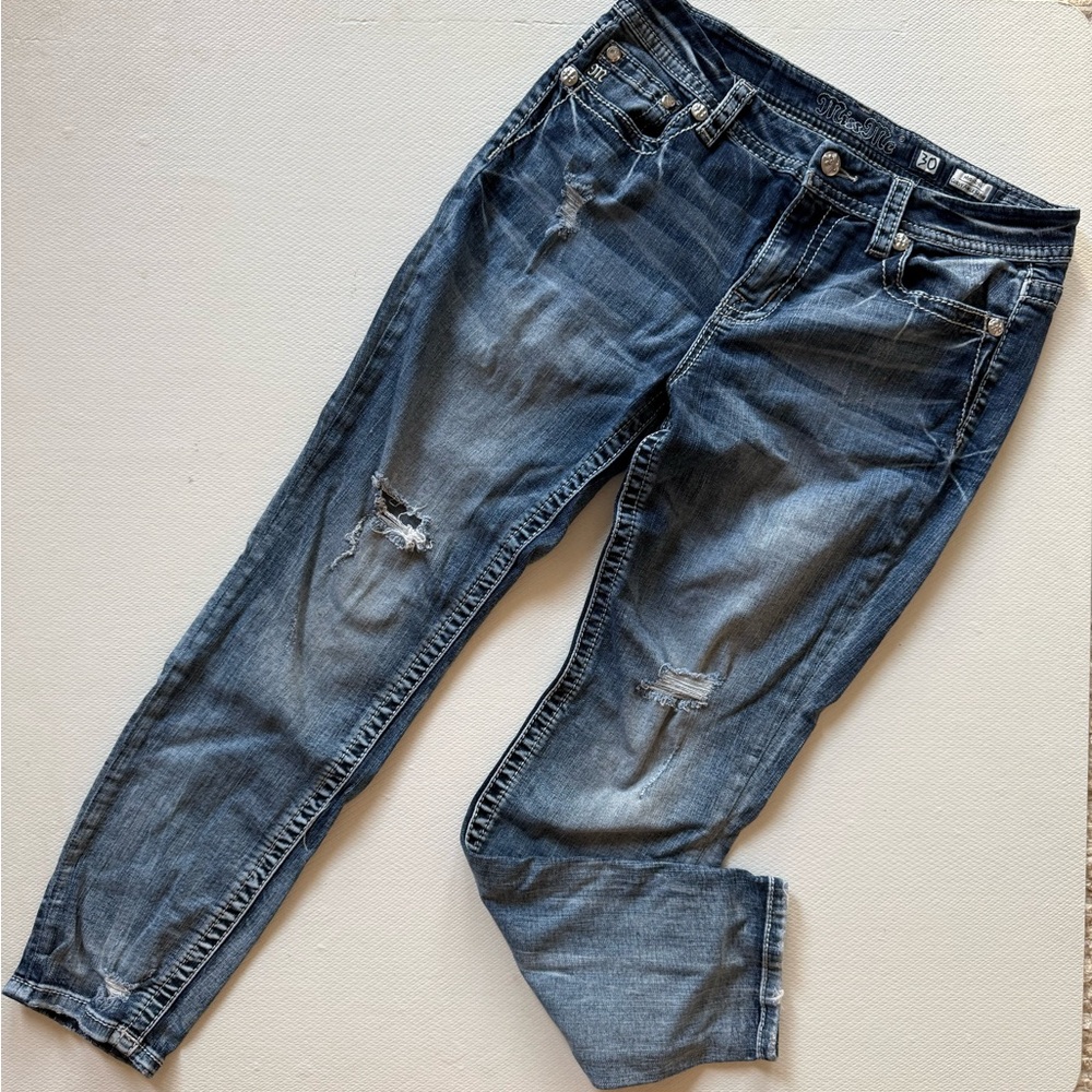 Miss Me Mid-Rise Curvy Ankle Skinny Jeans in Color M562 Size 30 VGUC